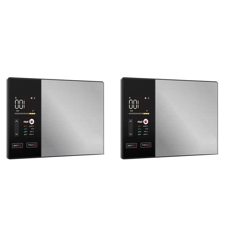 ABLD 2X Kitchen Scale Stainless Steel Food Calorie Protein Fat Carbs Nutritional Calculator 11LB/5Kg Weight For Healthy