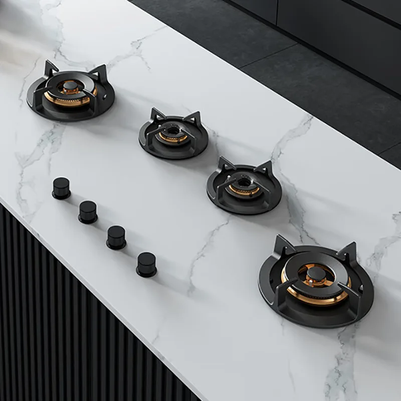 Cross-Border      Gas Stove Electronic Ignition Four-Burner Concealed Design Class Energy Manual Foreign Trade