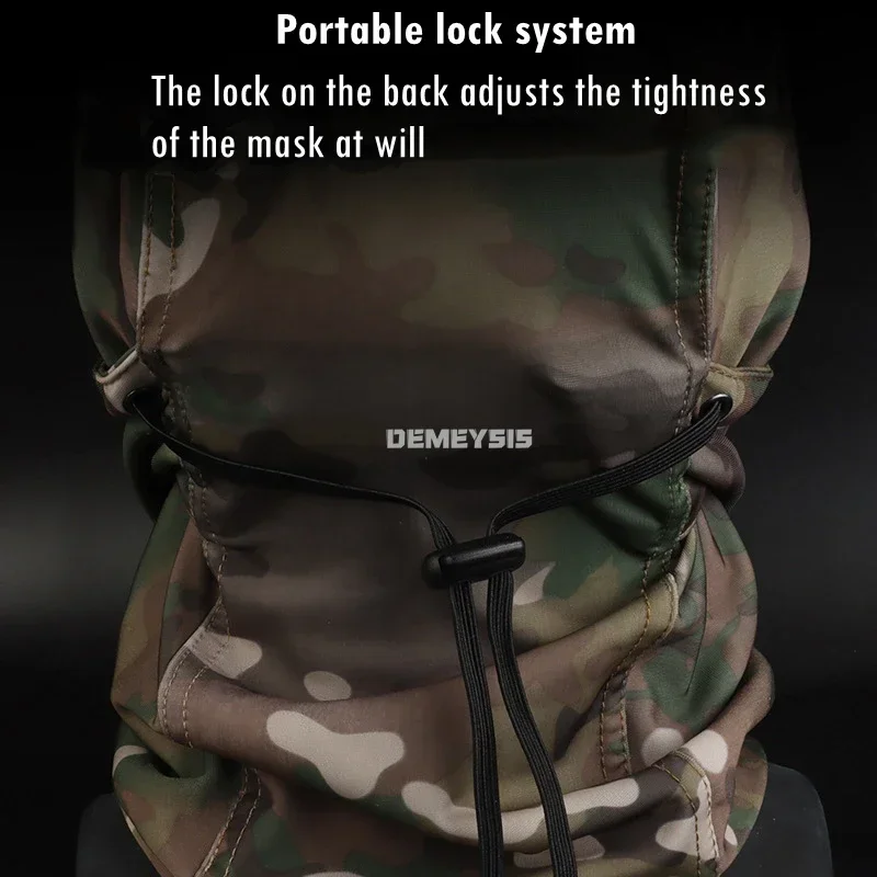 Tactical Mask Hood Headwear Balaclavas Protective Outdoor Camo Cycling Hunting Training Half Face Windproof Headgear Airsoft