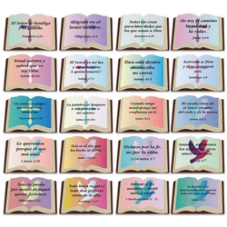 200 Pcs Spanish Inspirational Bible Verse Stickers - Colorful  Faith Decals for Gifts, Envelopes & Crafts.