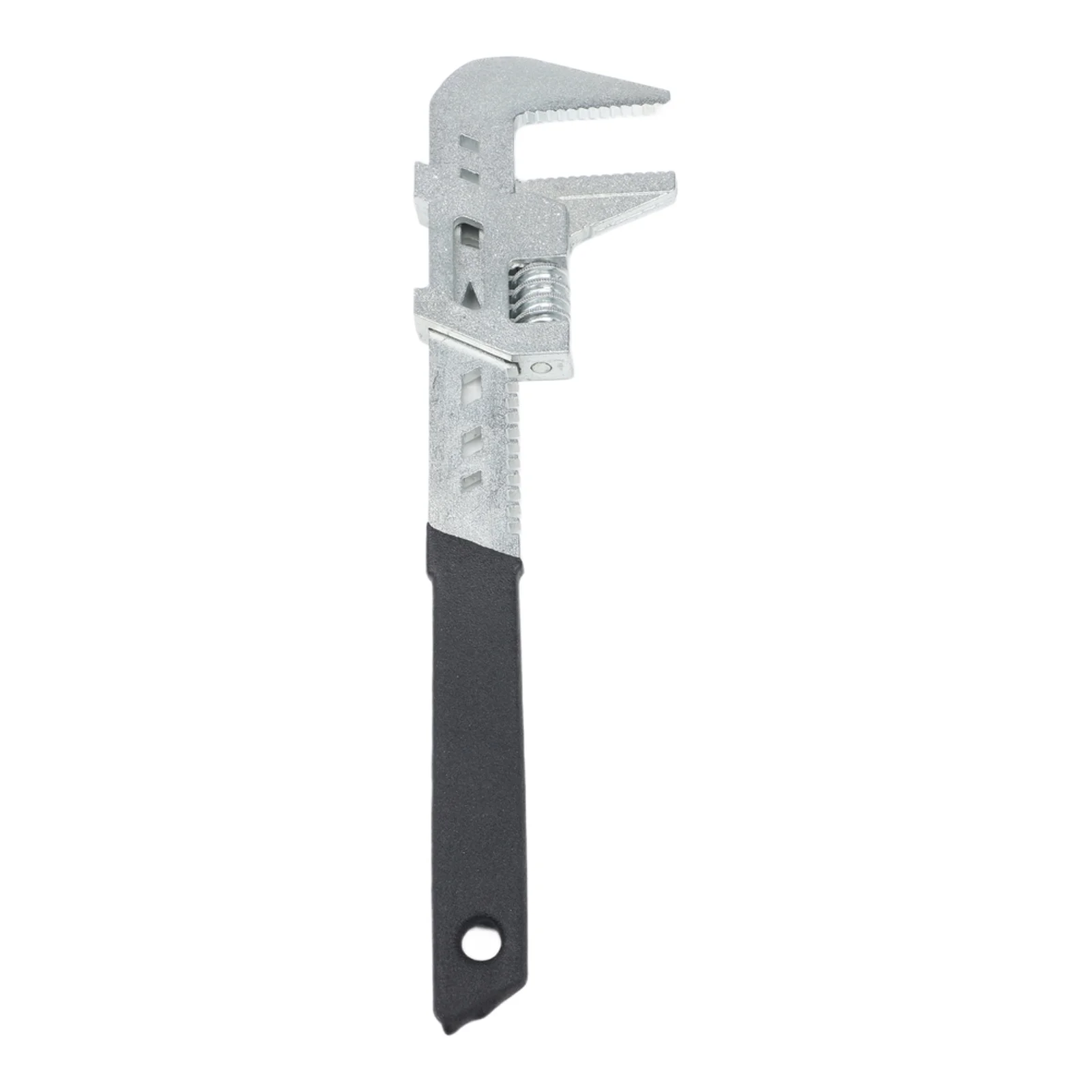 Push Button Controlled 12 Inch Pipe Wrench with 0-75mm Opening for Quick Changes on Pipes and Fittings with Oil Resistant Handle