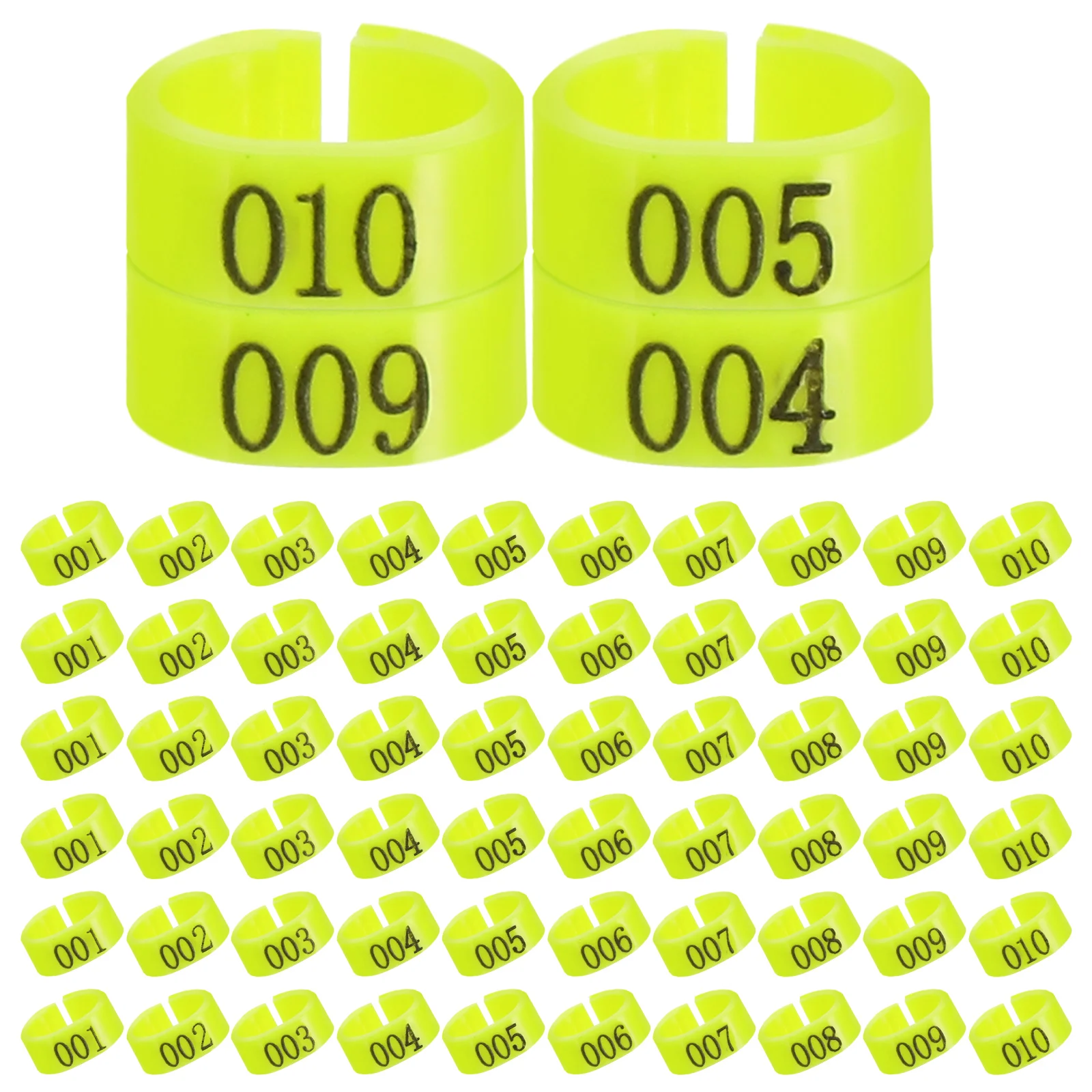 

100pcs Pigeon Anklet Baby Chicken Supplies Foot Longlasting Reusable Leg Bands Identification Tags Small