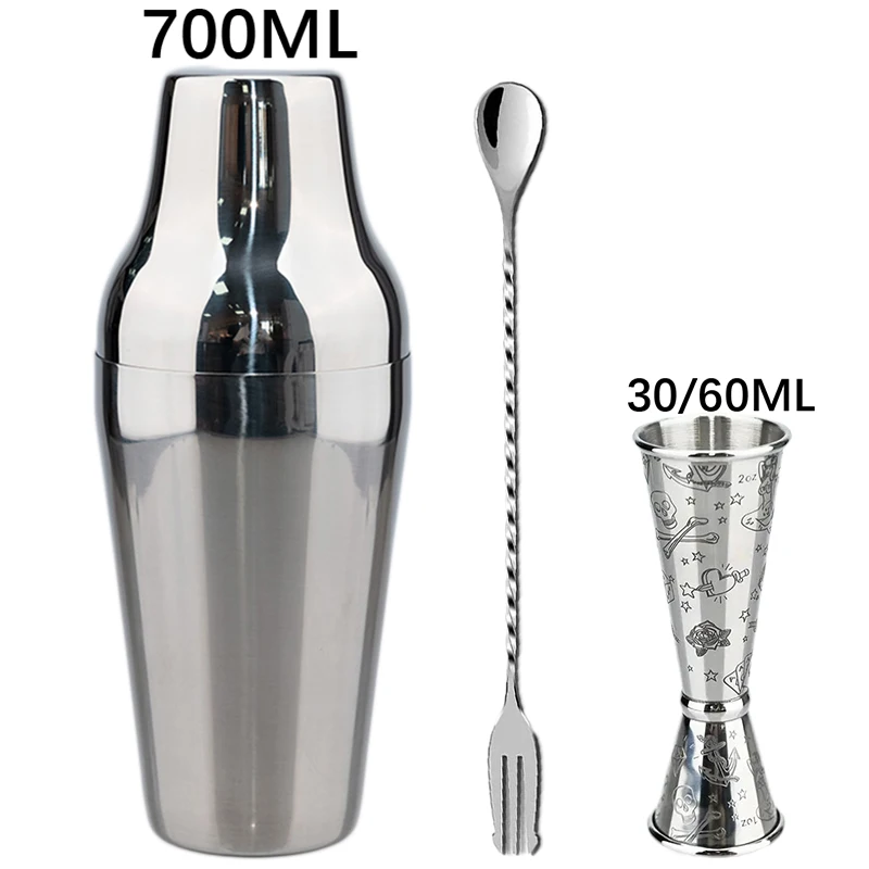 

2025 New Cocktail Shaker Professional Stainless Steel Bartender Wine Cup Cocktail Mixer Martini Cocktail Shaker Bar Set