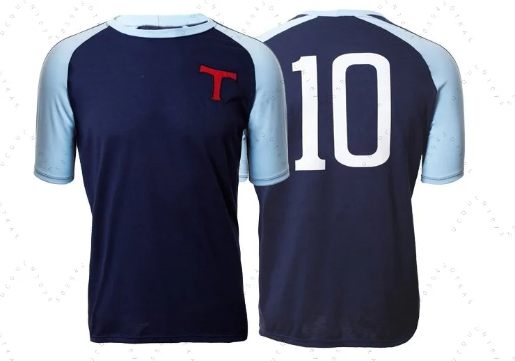 2026 كابتن تسوباسا للأطفال والكبار تي شيرتات قصيرة الاكمام جودة عالية الخريف الشتاء قمة اليابانية اللياقة البدنية Tsubasa قصيرة الأكمام #6