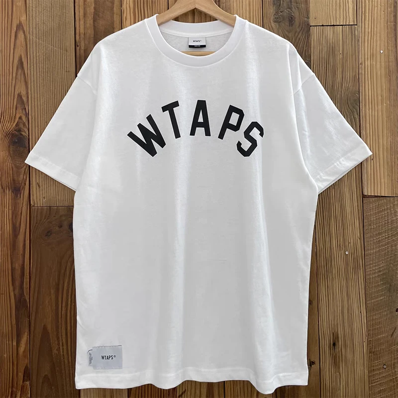 Men Women Streetwear WTAPS Short Sleeve American High Street Alphabet Print Top Tee Wtaps T-shirt