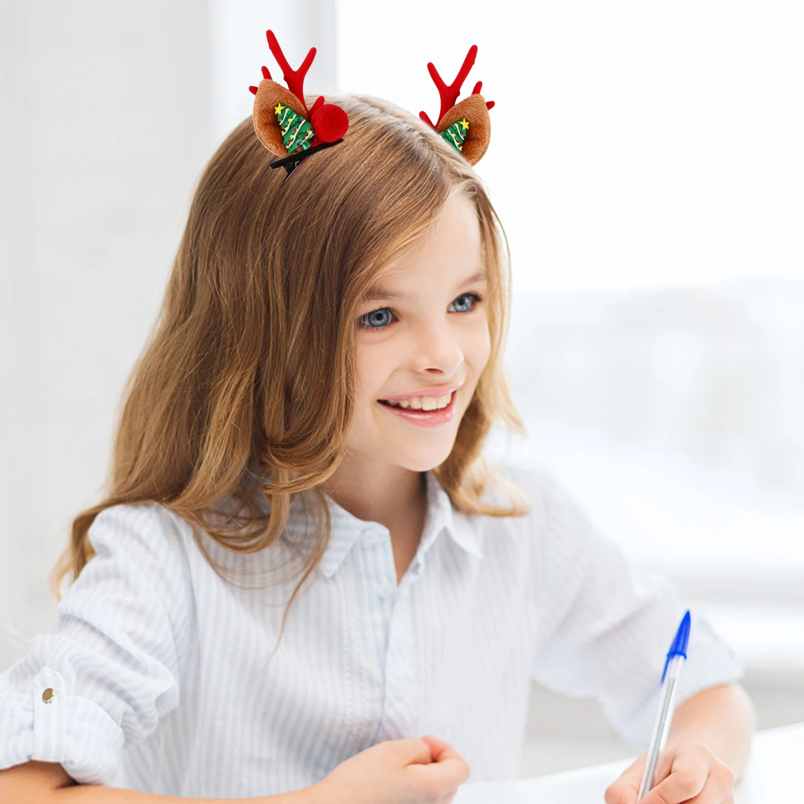 

Hair Accessories for Clip Xmas Clips Barrettes Red Christmas Hairpin