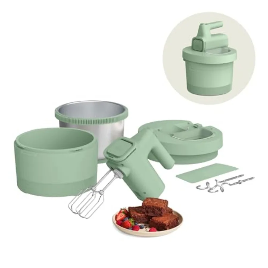 

3.5 Qt Hand and Stand Mixer 2 in 1 Electric Mixer with Bowl Dough Hook Whisk and Egg Beater Multifunctional Handheld Mixer for