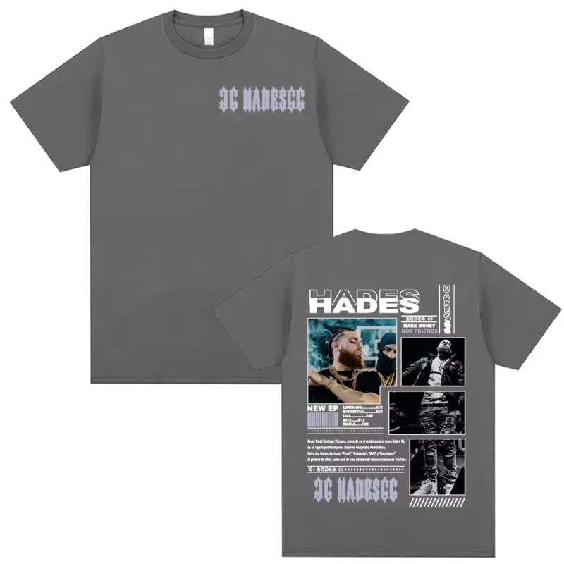Rapper Hades 66 Make Money Not Friends Album Cover T Shirts Men Women Fashion Hip Hop Pop Music Short Sleeve 100% Cotton T-shirt