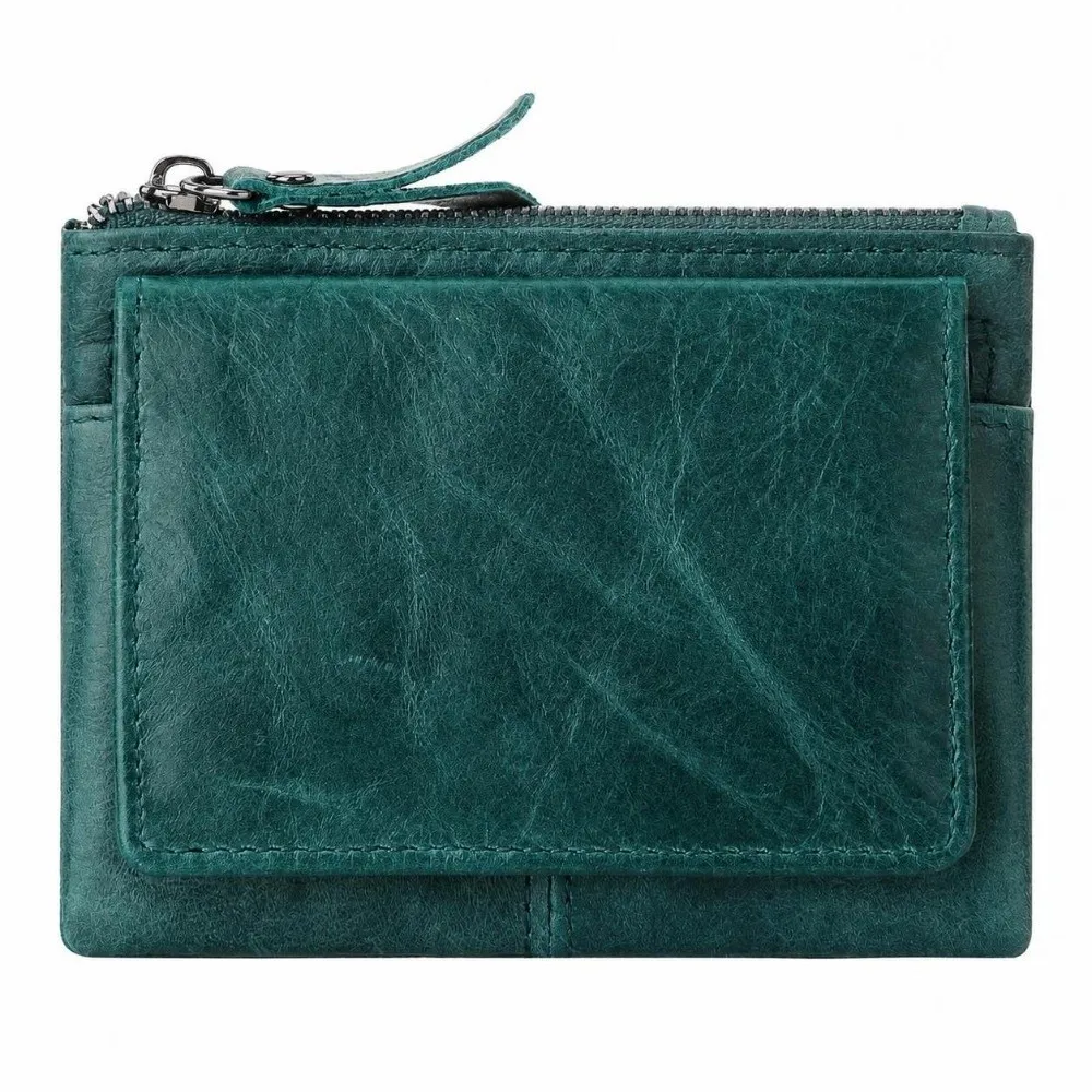 Minimalist Short RFID Wallet Mini Multi Card Seat Storage Bag Real Leather Slim Coin Purse Women