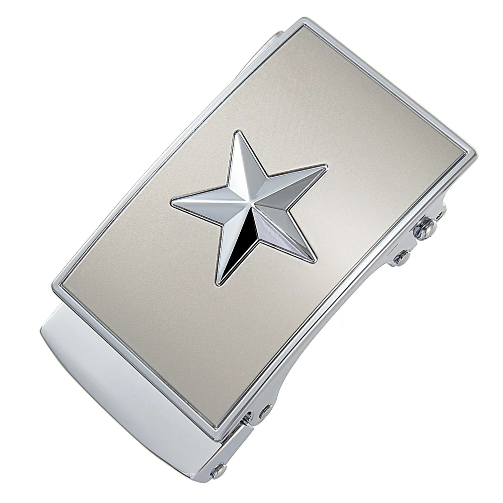 New Automatic Buckle Head, Men's Belt Buckle, white Zinc Alloy Belt Buckle 3.5cm