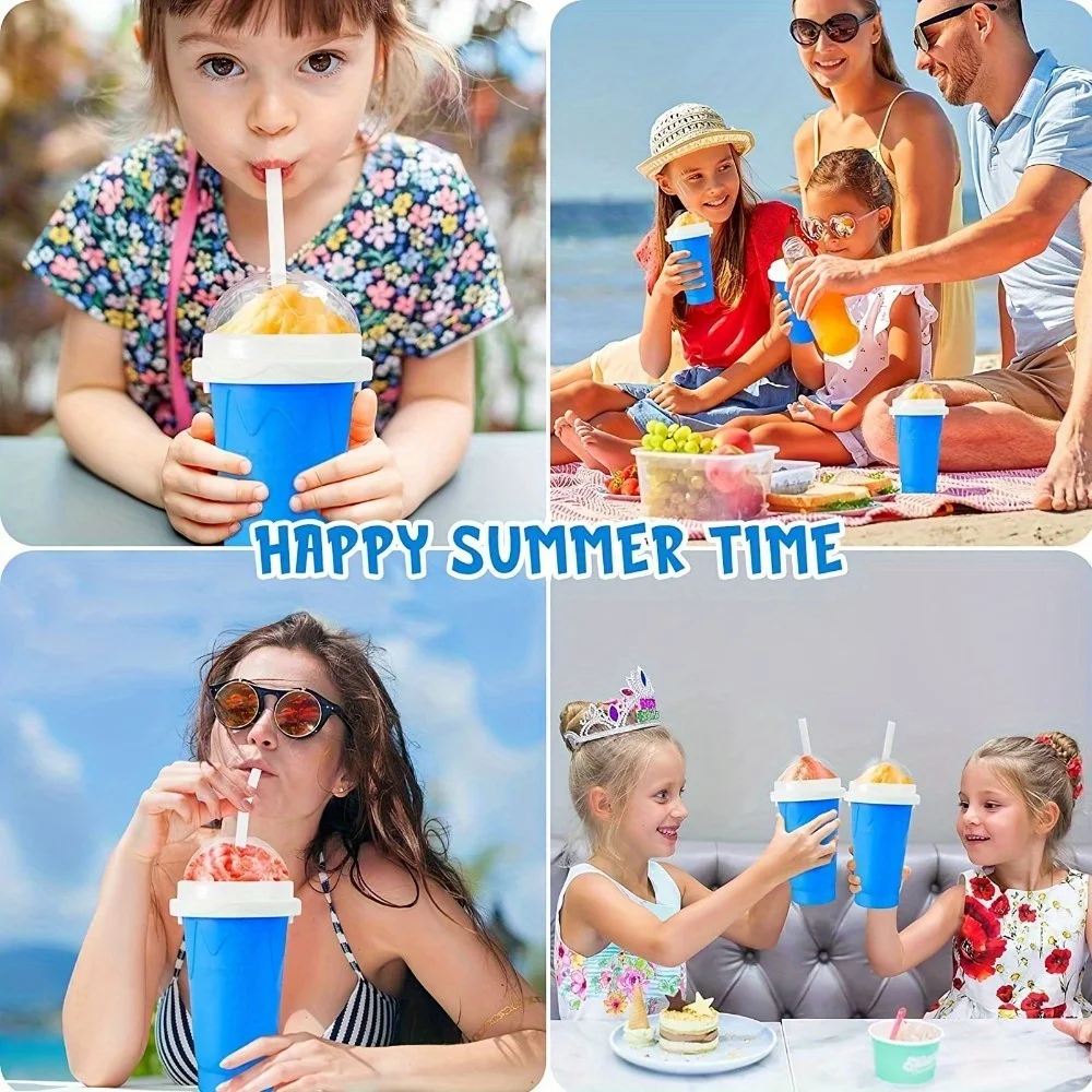 1 szt. 500 ml/16,9 uncji przenośny kubek do robienia slushie do szybkich koktajli, koktajli mlecznych i lodów - idealny na imprezy tematyczne, lato