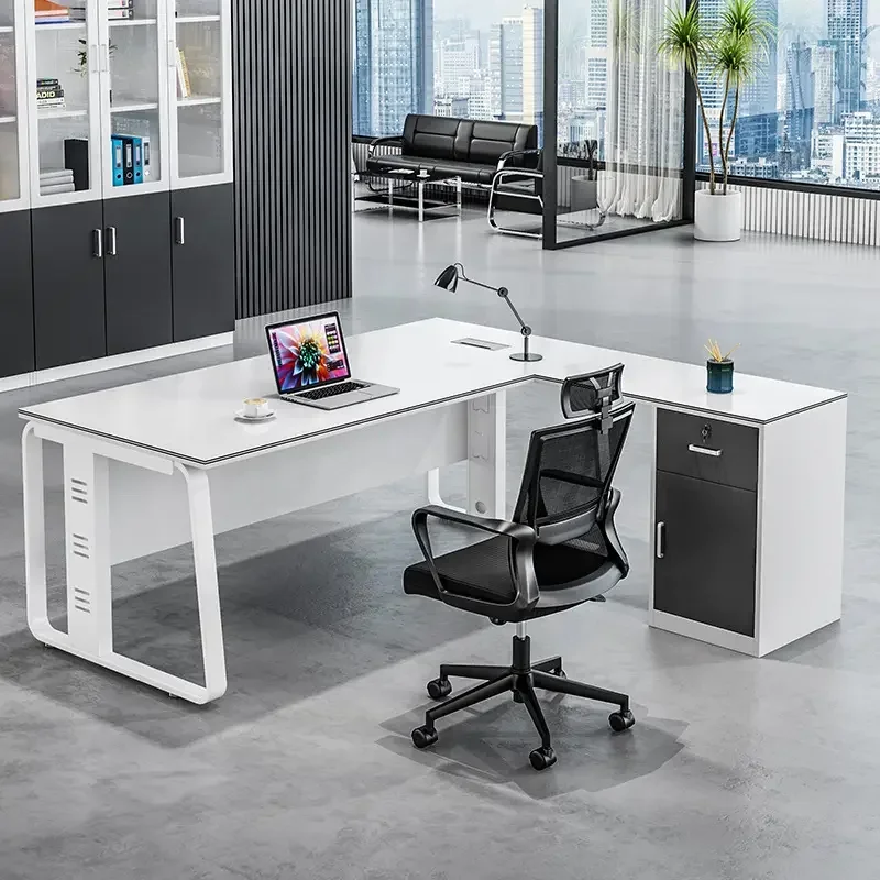 Design Custom modular Retro Classic Office Furniture CEO Wooden Executive Manager Desk With Drawer Industrial Boss Office Desk