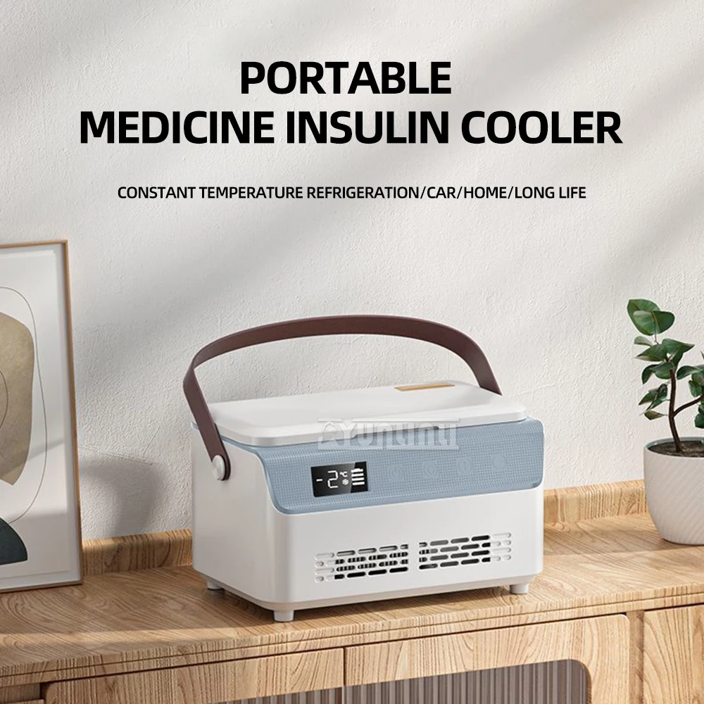 

Large Capacity Portable Insulin Frozen Box Mini Insulin Refrigerator Refrigerator Drug Fridge Warmer for Home Car Travel Camping