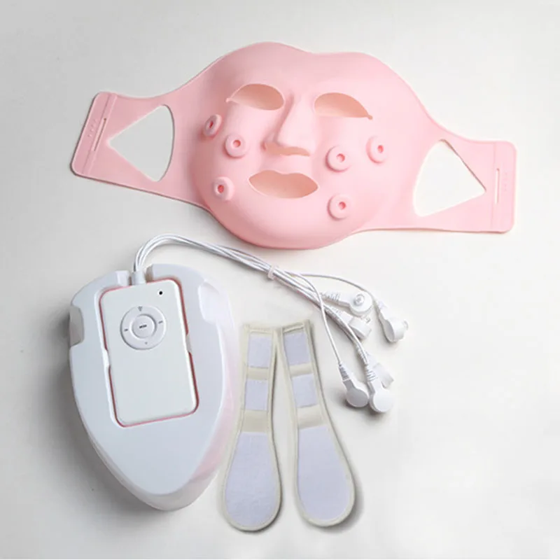 handheld home facial slimming mask  with photon skin rejuvenation vibration massage beauty mask