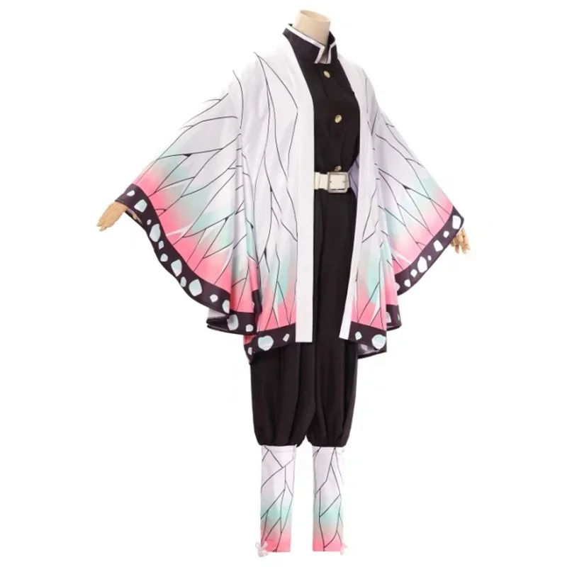 Anime Demon Slayer Cosplay Costume, Kimetsu no Yaiba, Kochou ShISA, Bu Kimono, Vêtements d'Halloween, Adulte, Enfants