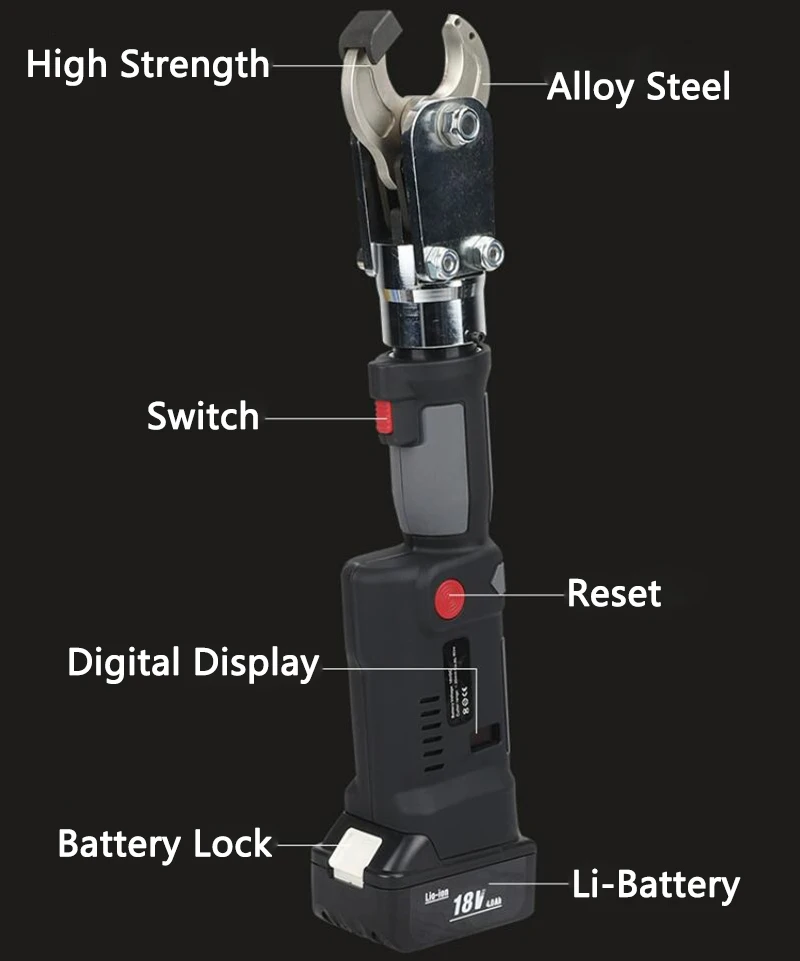 ES-30C Rechargeable Mini Cable Cutter Portable Small Electric Hydraulic Copper Aluminum Cable Scissors Wire Cutting Pliers