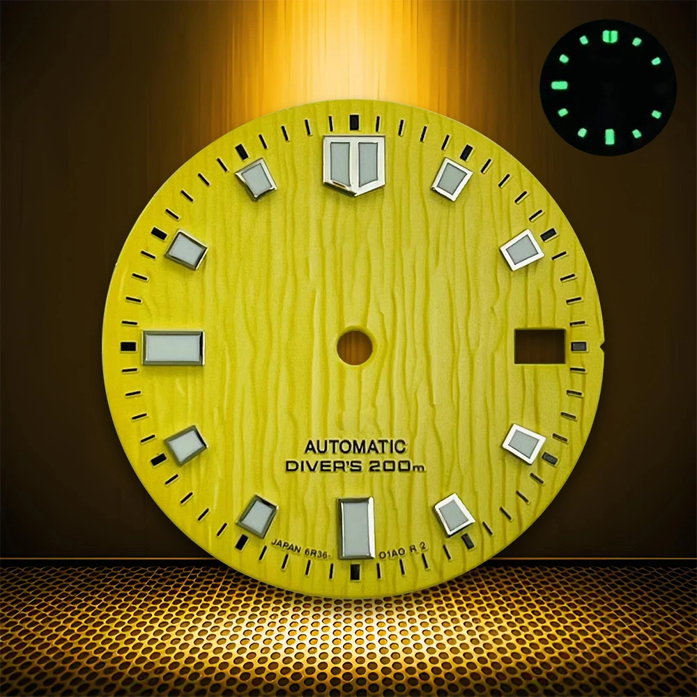 Latest Styles 28.5mm NH35 S Logo Dial And Green Luminous Suitable For NH35 NH36 Automatic Movement Watch Modification