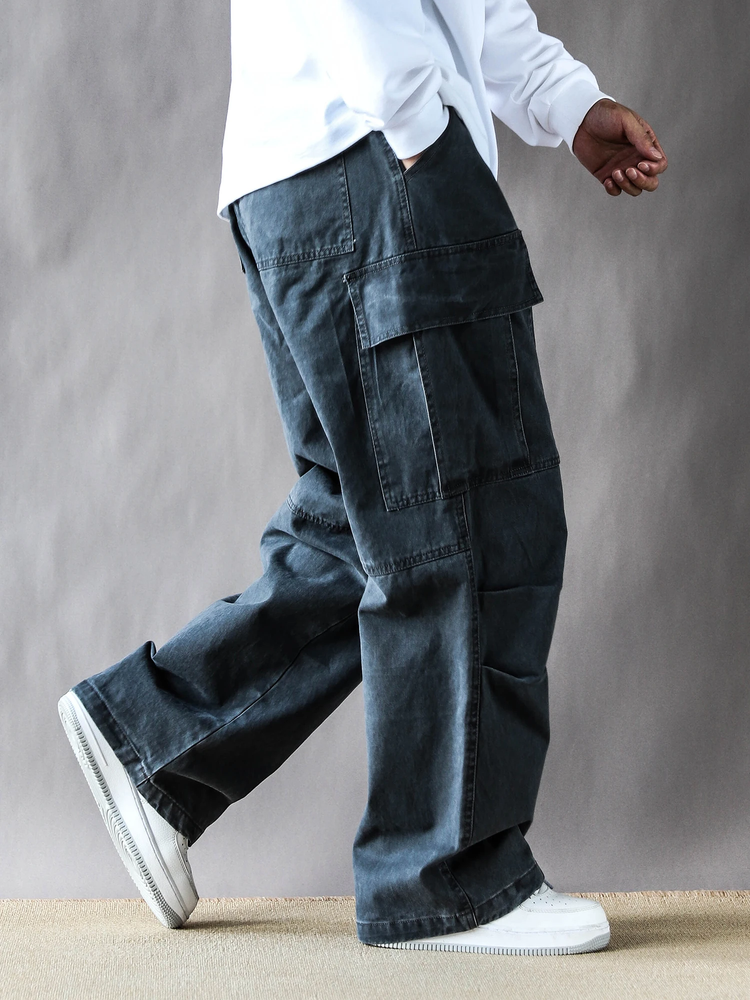 

Японские рабочие брюки-карго для мужчин, весенне-осенние, свободные, повседневные, длинные, модные, в уличном стиле