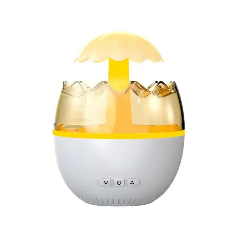 Umidificador de Nuvem de Chuva, Mini umidificador portátil, Carregamento USB, 7 Cores Luz Noturna, Desligamento automático, Difusor de ar do quarto