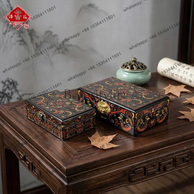 PG-New Chinese-style Han pattern jewelry box storage and finishing, national style light luxury jewelry storage box