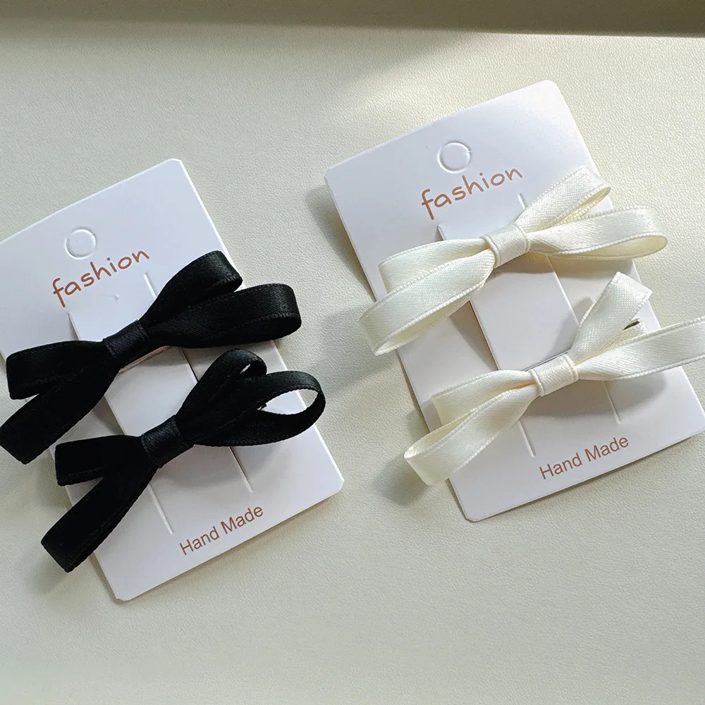 2 قطعة/المجموعة الشريط القوس مقاطع الشعر دبابيس الشعر النساء الفتيات الحلو الوردي دبابيس الشعر الكبيرة المشابك Hairgrip إكسسوارات الشعر