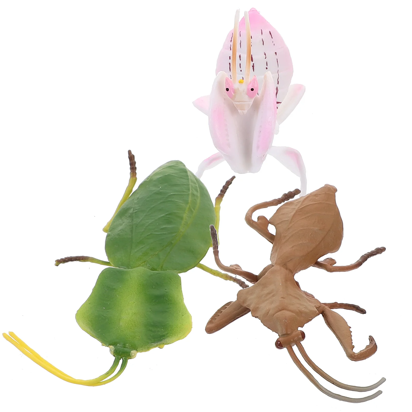 3 Pcs Animal Toys Plastic Mantis Model Simulation Figurine Insect Sculpture Child