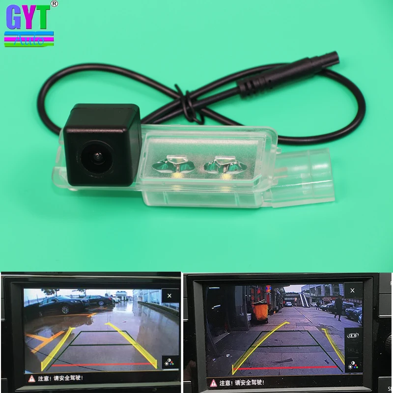 Not need CANBUS, Original dynamic Trajectory RCD330 Car Rear View Camera For Audi VW MQB PQ MIB Original Stereo Monitor