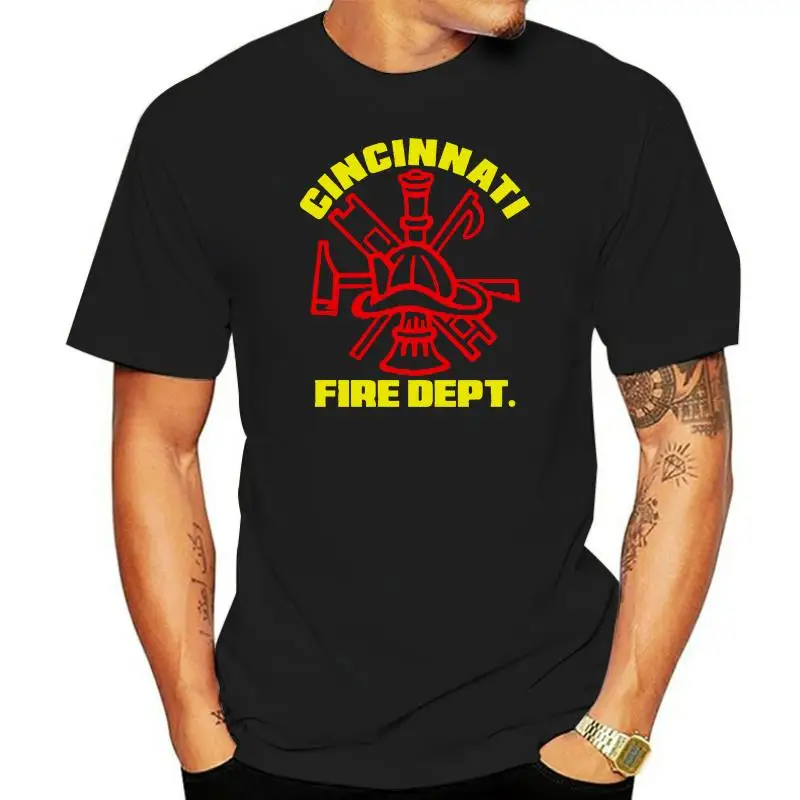 2022 Summer Fashion Casual Men O-Neck T Shirt Cincinnati Fire Department Firefighter Navy Design T Shirt