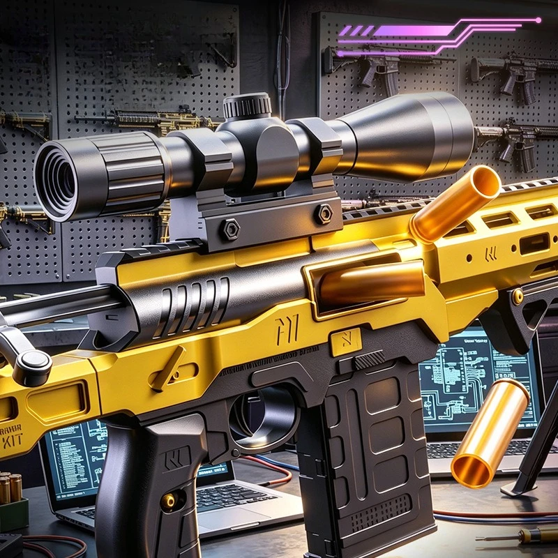 M700 Shell Ejecting Bolt Action Sniper Rifle Soft Dart Blaster with Scope Bipod Realistic Toy Gun