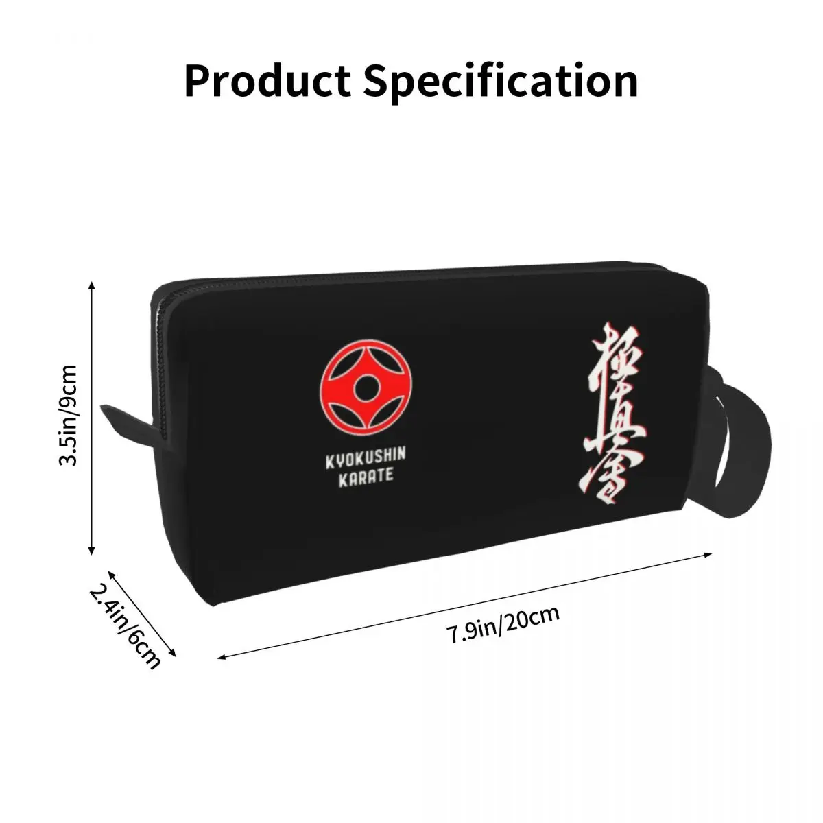 Custom Karate Kyokushin Toiletry Bag Women Martial Arts Makeup Cosmetic Organizer Ladies Beauty Storage Dopp Kit Case