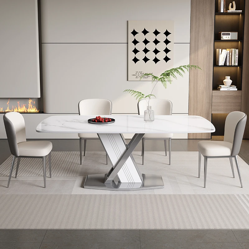 Minimalist Designer Dining Tables Base Unique Extending Modern Dining Tables Luxury Expandable Mesas Comedor Furniture For Home