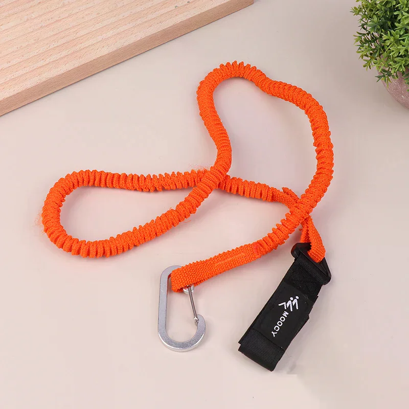 Pole Coiled Elastic Lanyard Cord For Kayak Paddle, Adjustable Rowing Boat Gadget