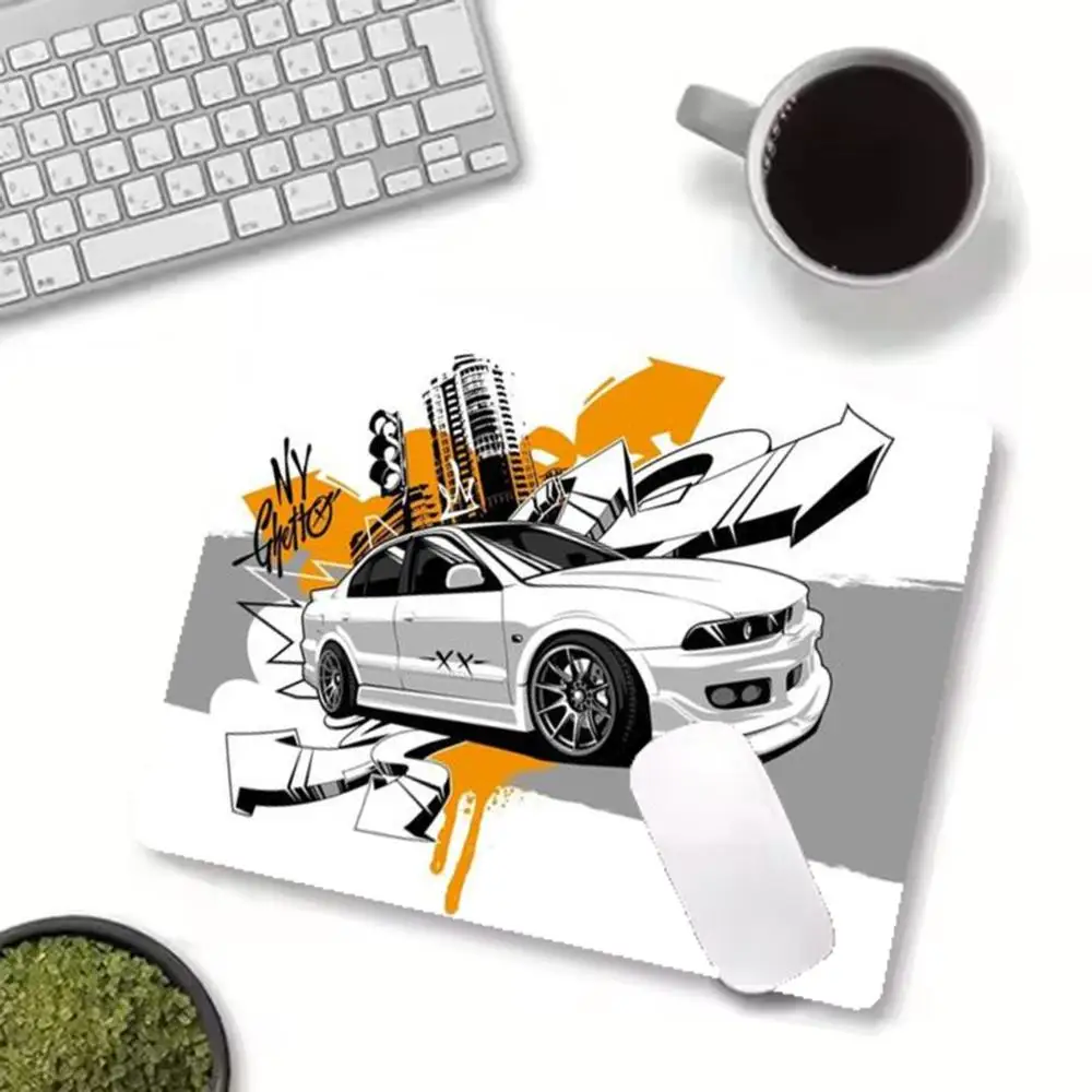Synthwave Sunset Sports Car Lonely Man Retro Futuristic For Laptop Gaming Table Mat