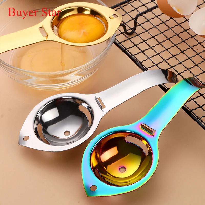 1PC Egg Separator Stainless Steel Egg Yolk White Separator Filter Handle Egg Divider Baking Cooking Egg Tools Kitchen Gadgets