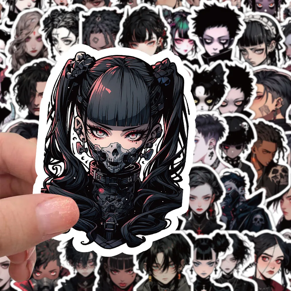 10/30/60PCS Gothic Style Dark Anime Characters Sticker DIY Phone Laptop Luggage Skateboard Graffiti Decals Fun for Toy