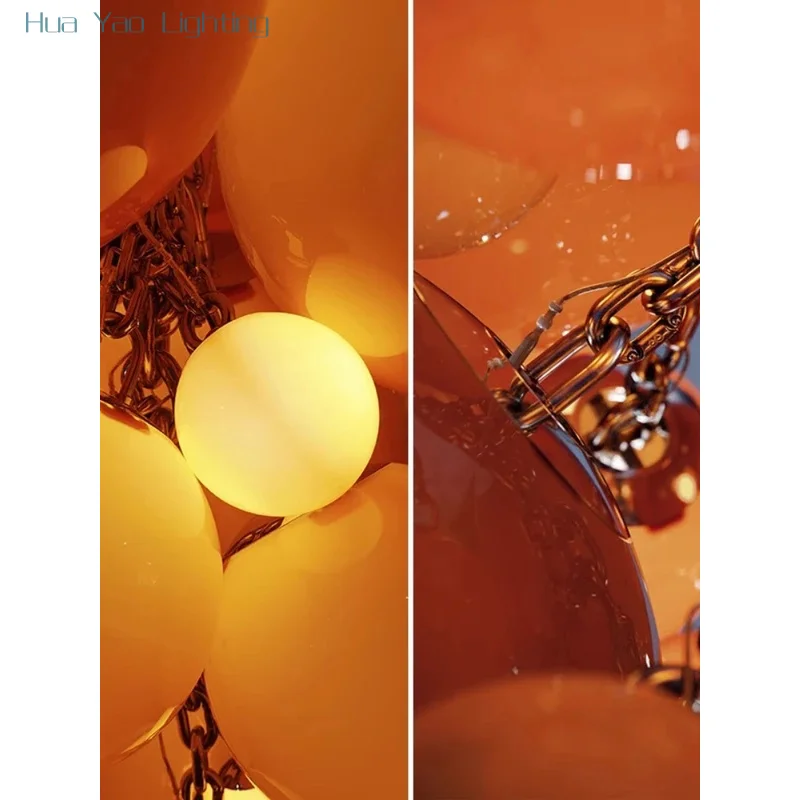 Italy Multi Color Grape Chandelier for Living Room Decor Hotel Staircase Hall Round Ceiling Pendant Light Hanging Light Fixture