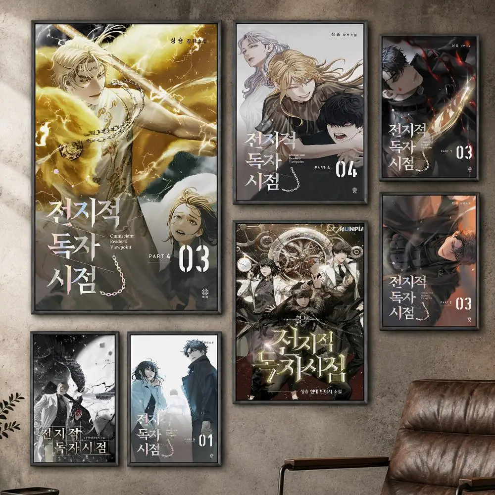 Manhwa Omniscient Reader Dokja Action Poster  PP Self Adhesive Home Garage Dorm Bar Wall Decor Aesthetic Retro Gift