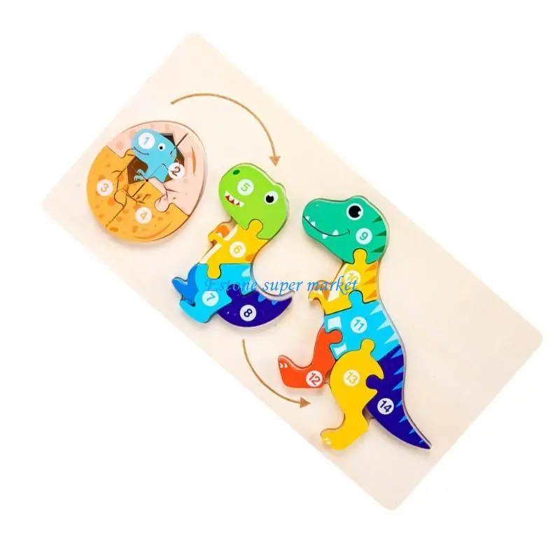 090B Kinderen Dierenpuzzelspel Levensgroei Puzzelspel Leermiddelen Kinderen Fijne motoriek Onderwijs Speelgoed