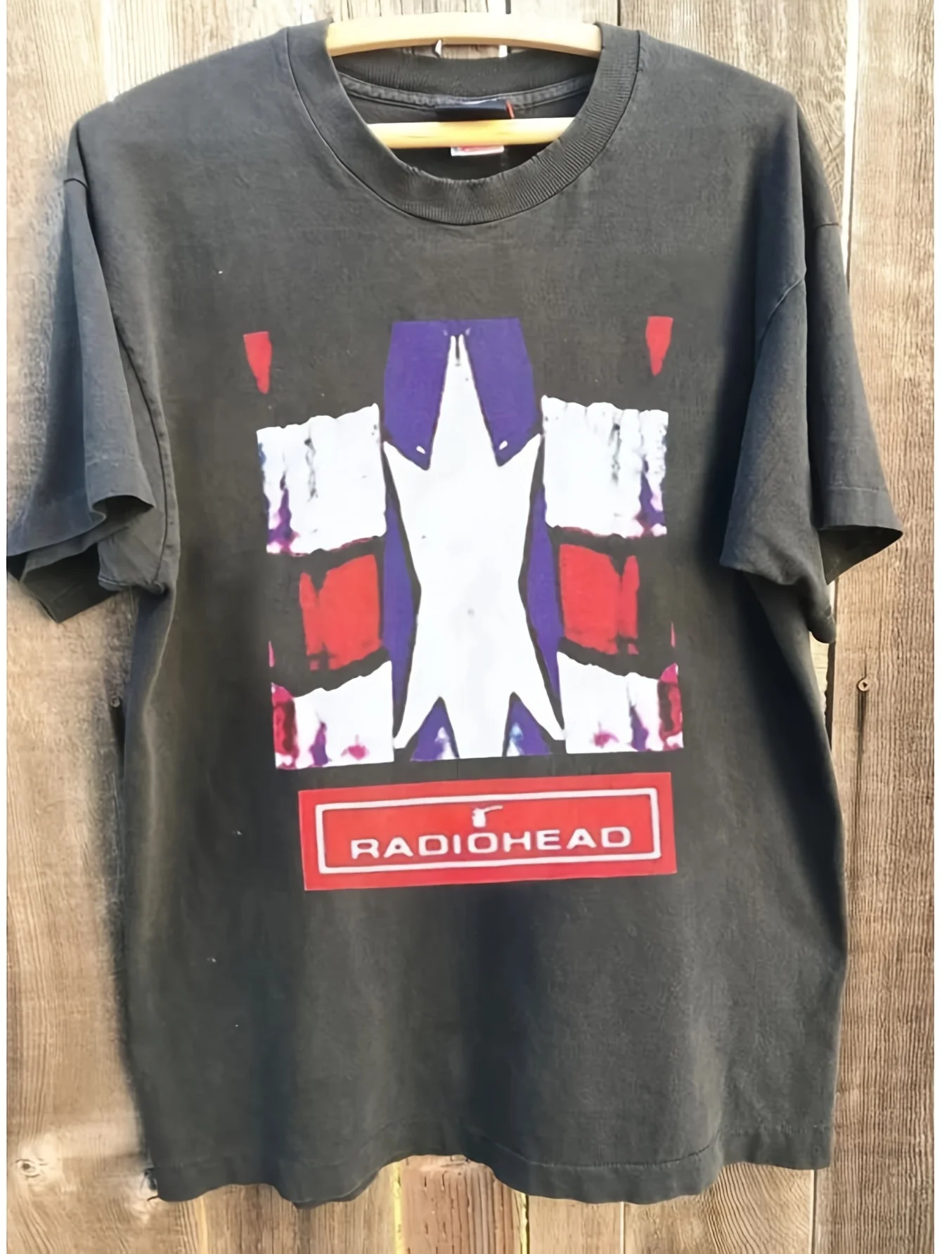 R-Radiohead 1994 The Bends Rare Design Charcoal Color Unisex T-Shirt Pure Cotton Crew Neck Streetwear Top  men clothing
