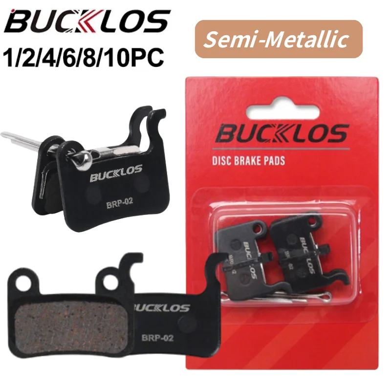 

BUCKLOS Bicycle Disc Brake Pads for A01S M535 SEMI-METALLI Durable Hydraulic Disc Brake Pads MTB Road Cycling Disk Brake Parts