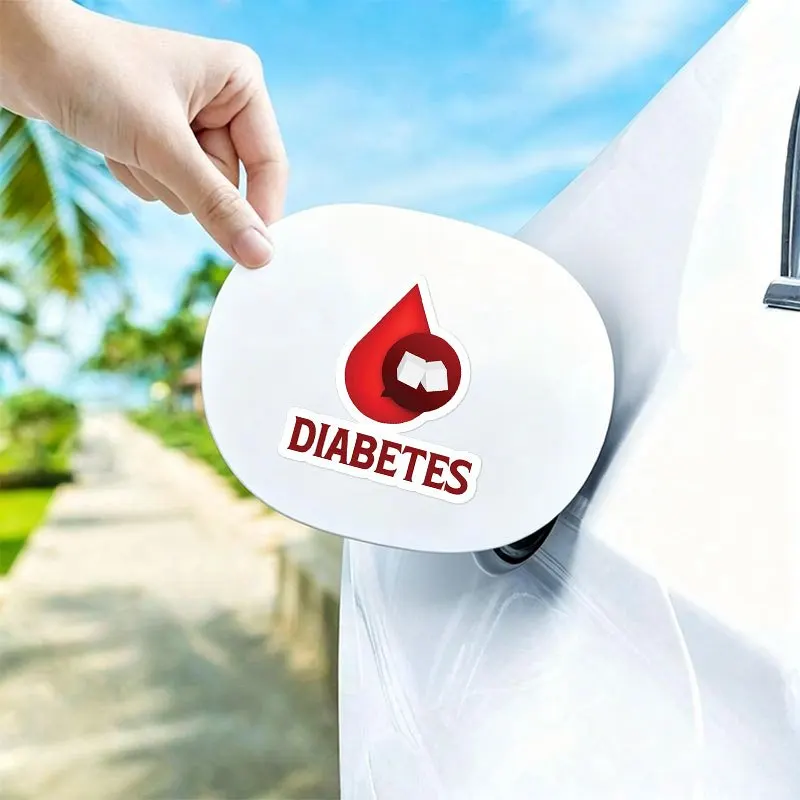 

Waterproof Blood Drop Sugar Cube Decal for Car Laptop Skateboard Wall1Pc 2D Flat Diabetes Awareness Vinyl Sticker,