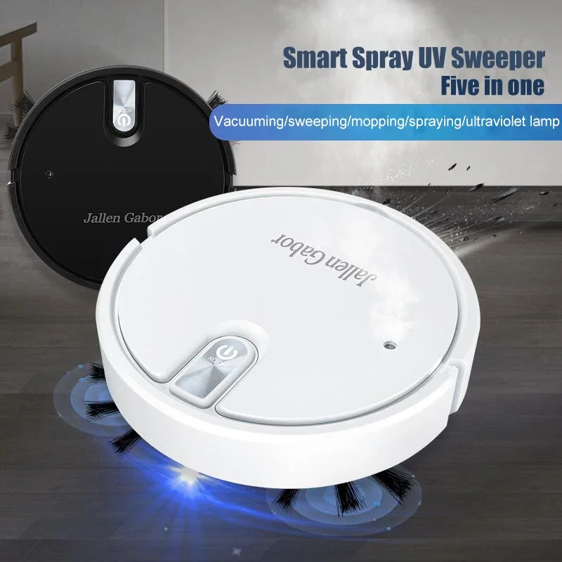 5-in-1 Wireless Smart Sweeping Robot Multifunctional Ultra-quiet Vacuum Mopping and Humidifying Home Appliance