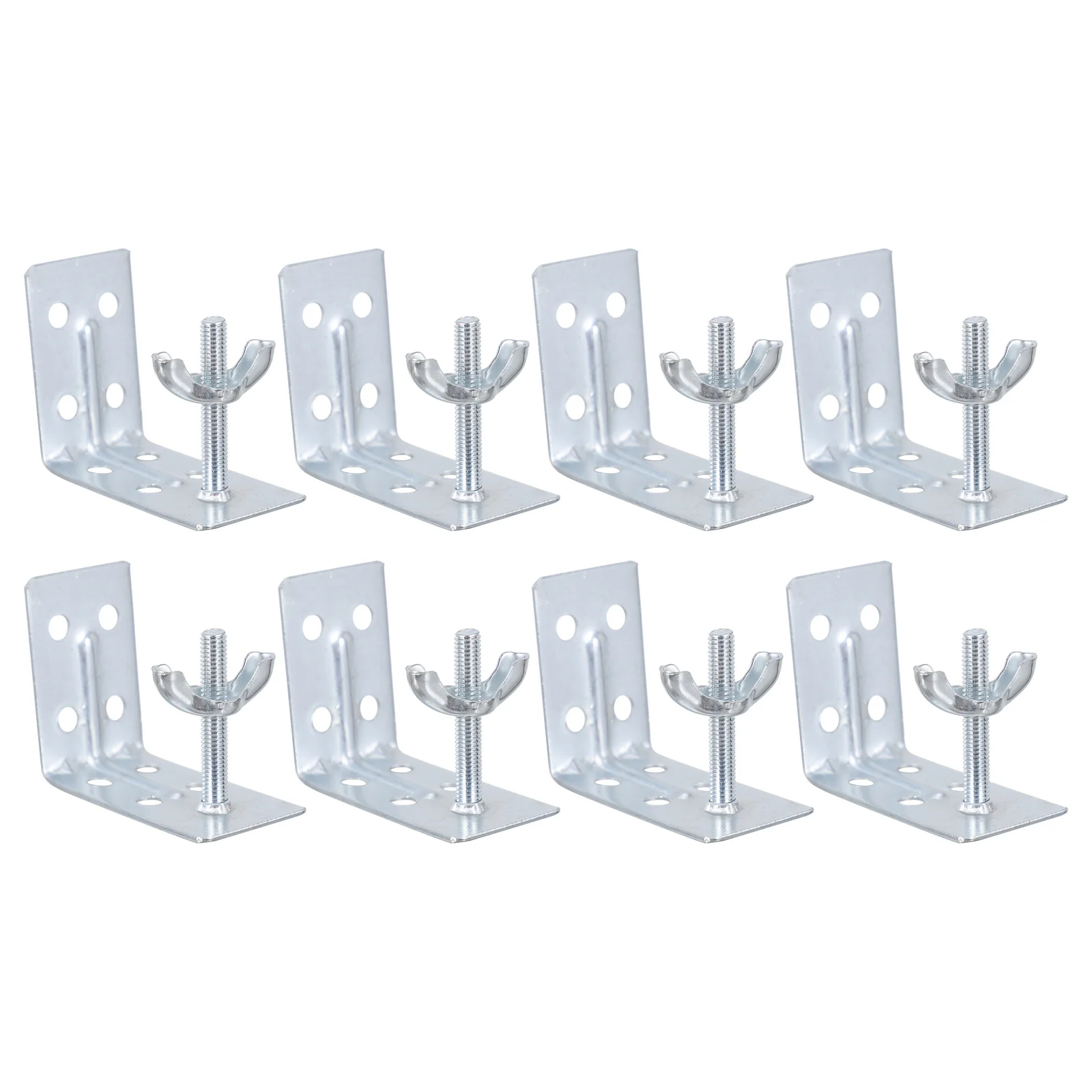 

8 Pcs L Type Installation Code Curtain Bracket Shape Brackets Decor Support Iron Ceiling Accessories