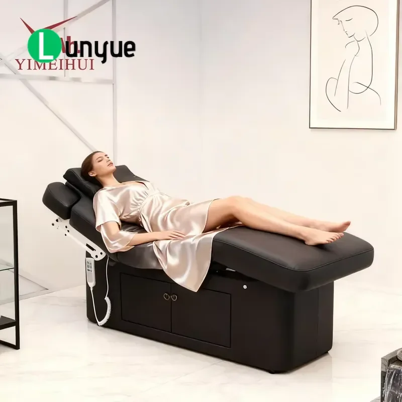 2 Motor Electric Facial Beauty Massage Bed for Eyelash Extension Tattoo Spa Treatment Adjustable Comfortable