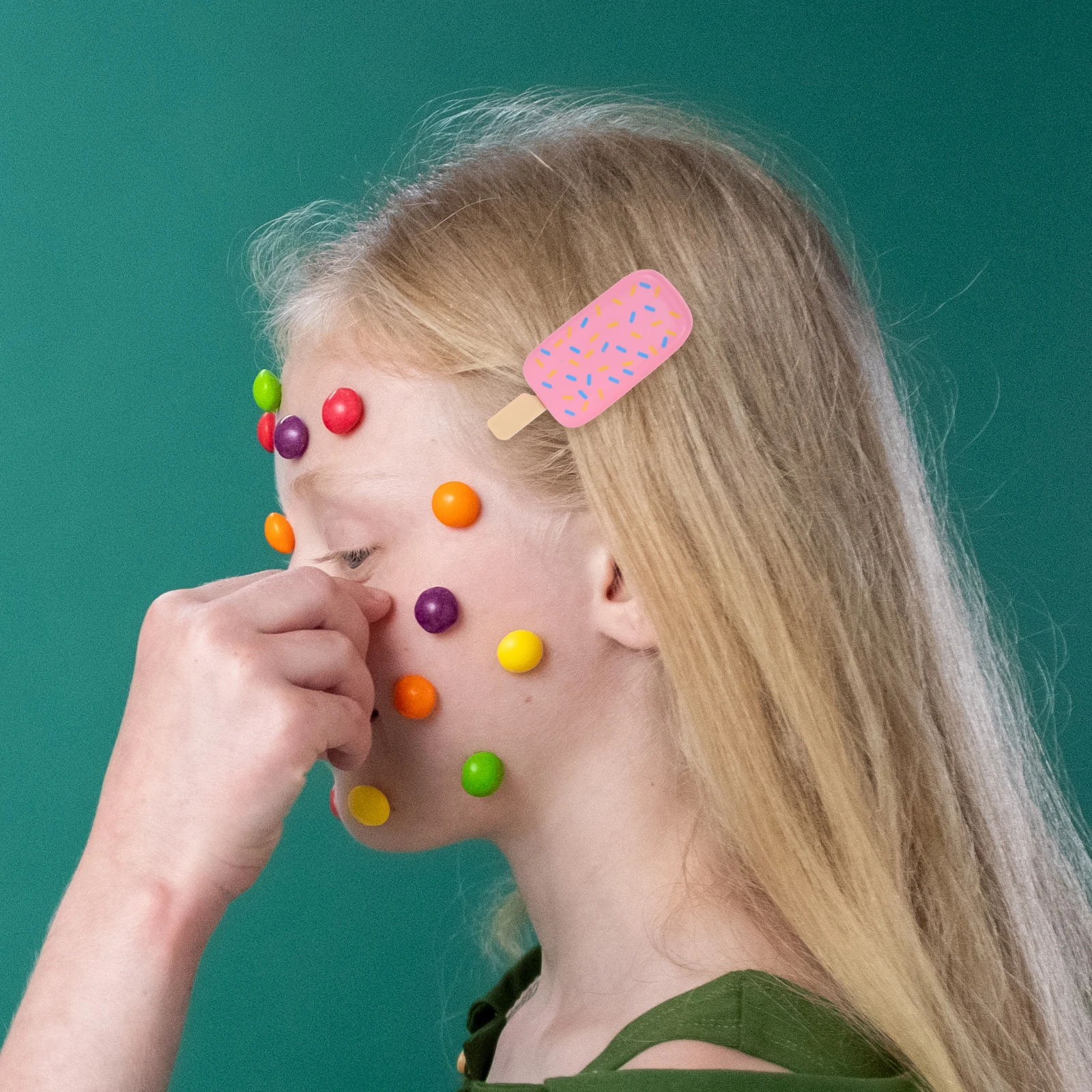 

4pcs Ice Cream Hairpin Strawberry Cone Barrette Accessories Girls Cartoon Hair Clips Decorative Party Hairstyle