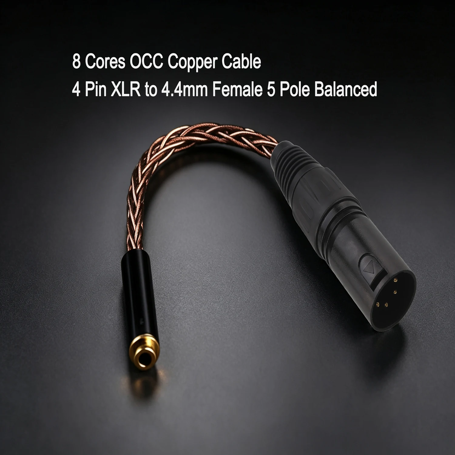 8 Core OCC 16 Core OFC Balanced Adapter Cable 4Pin XLR Male to 4.4mm Pentaconn Female For Hi‑Fi Headphone Amplifier