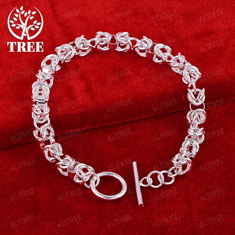 Vintage 925 Sterling Silver Dragon Bone Chain Bracelet For Women Fashion Party Birthday Christmas Trendy Jewelry Accessories