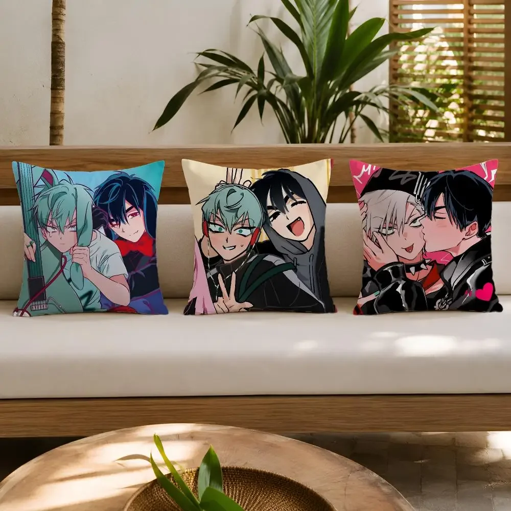 Anime IvanTill A-Alien Stage Cushion Cover Double-Sided Plush Sofa Cushion Covers Organic Breathable Invisible Zipper