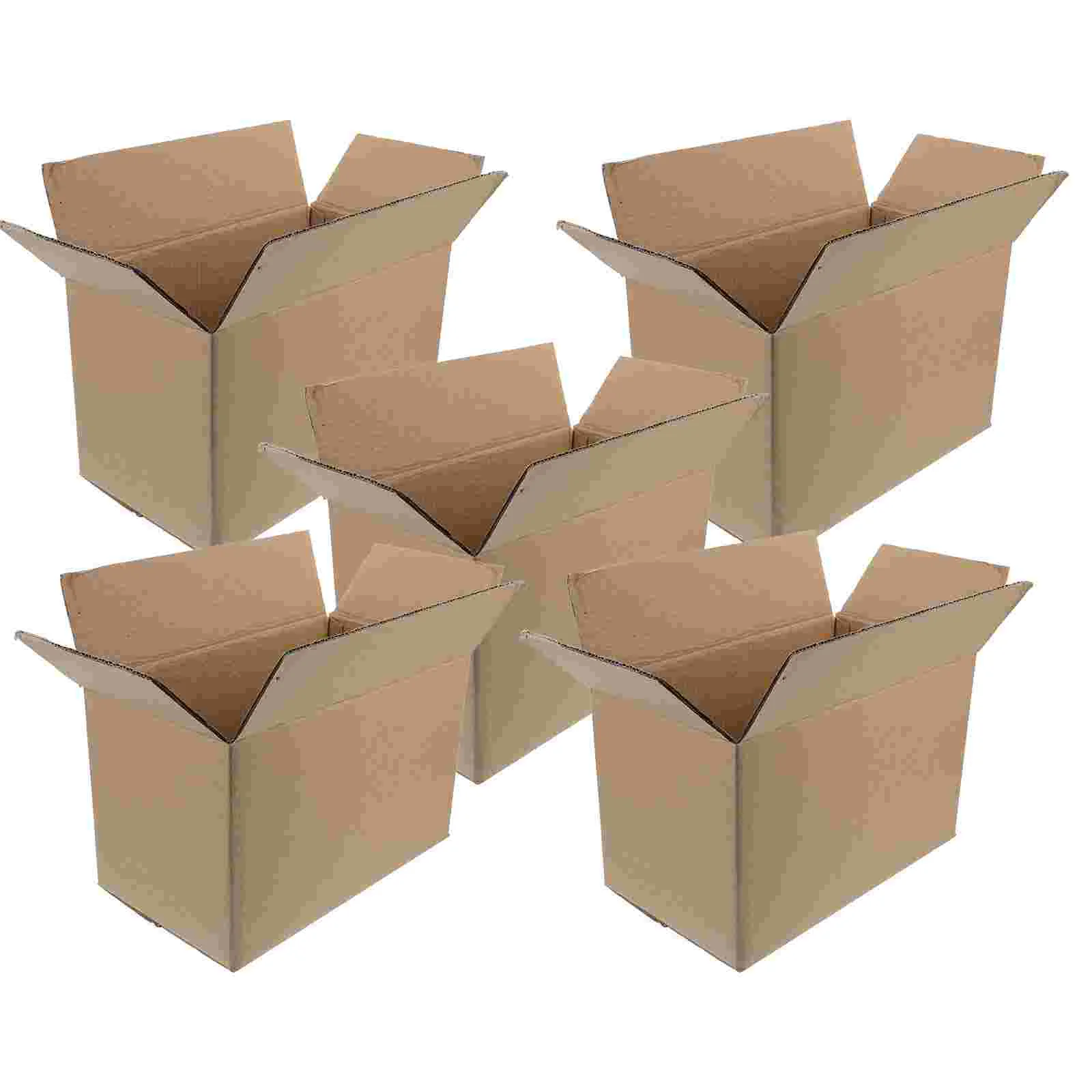 5 Pcs Literature Mailer Boxes Carton Shoe Packing Kraft Mailing Khaki Corrugated Cardboard Paper Shipping