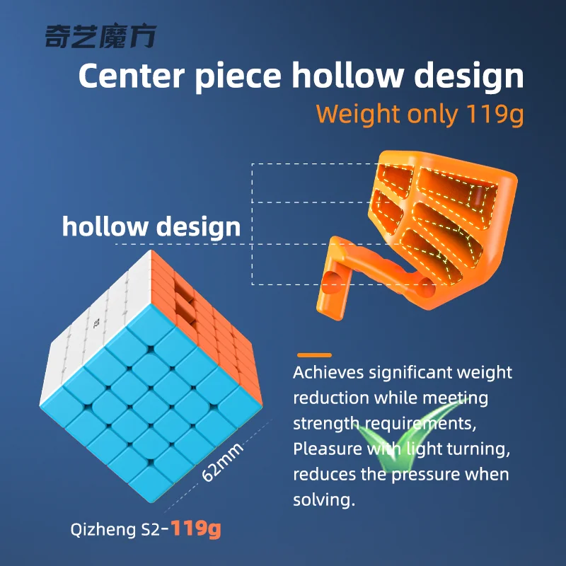 Qiyi Qizheng S2 5x5 المكعب السحري QY 5x5x5 سرعة مكعب ستيكيرليس لغز لعب للأطفال هدايا Cubo Magico